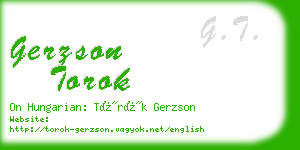 gerzson torok business card